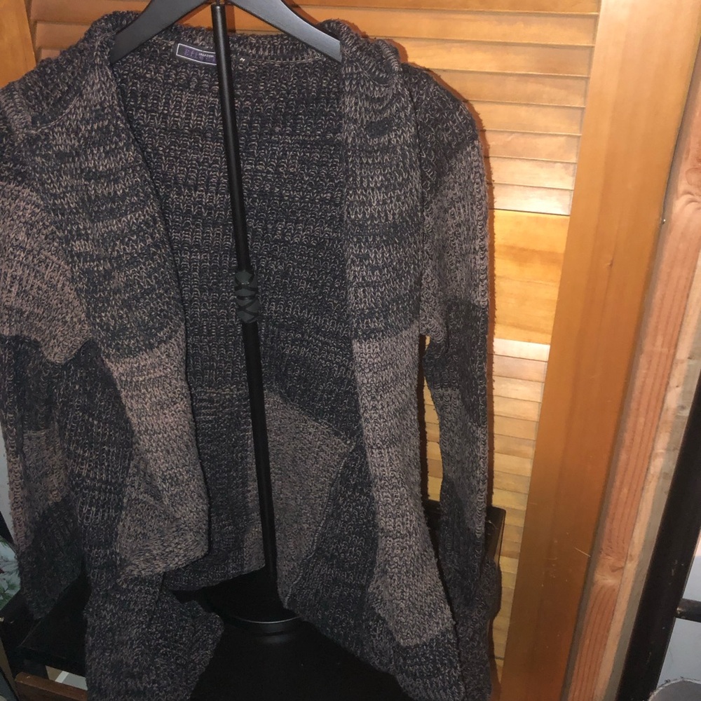 Elegant Black and Brown Women's Cardigan
